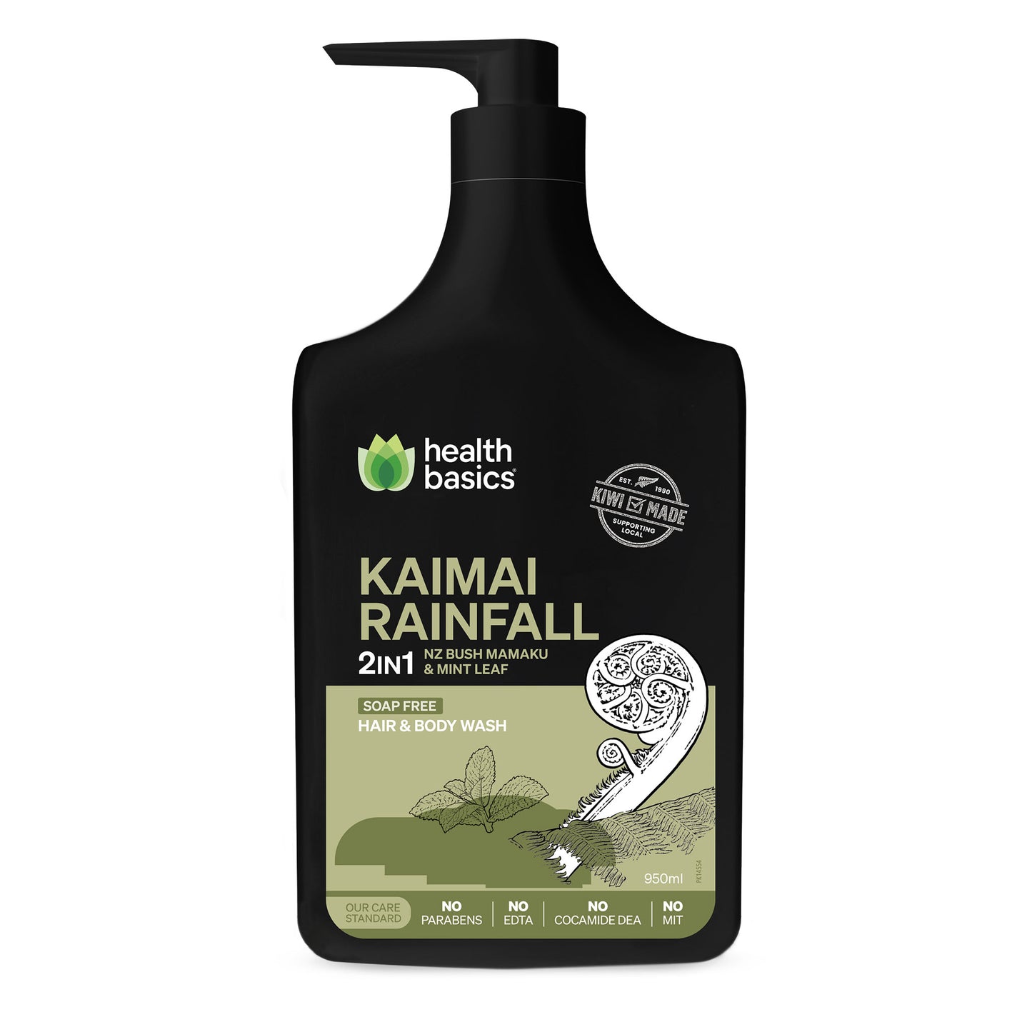 Kaimai Rainfall 2 in 1 Hair & Body Wash 950mL